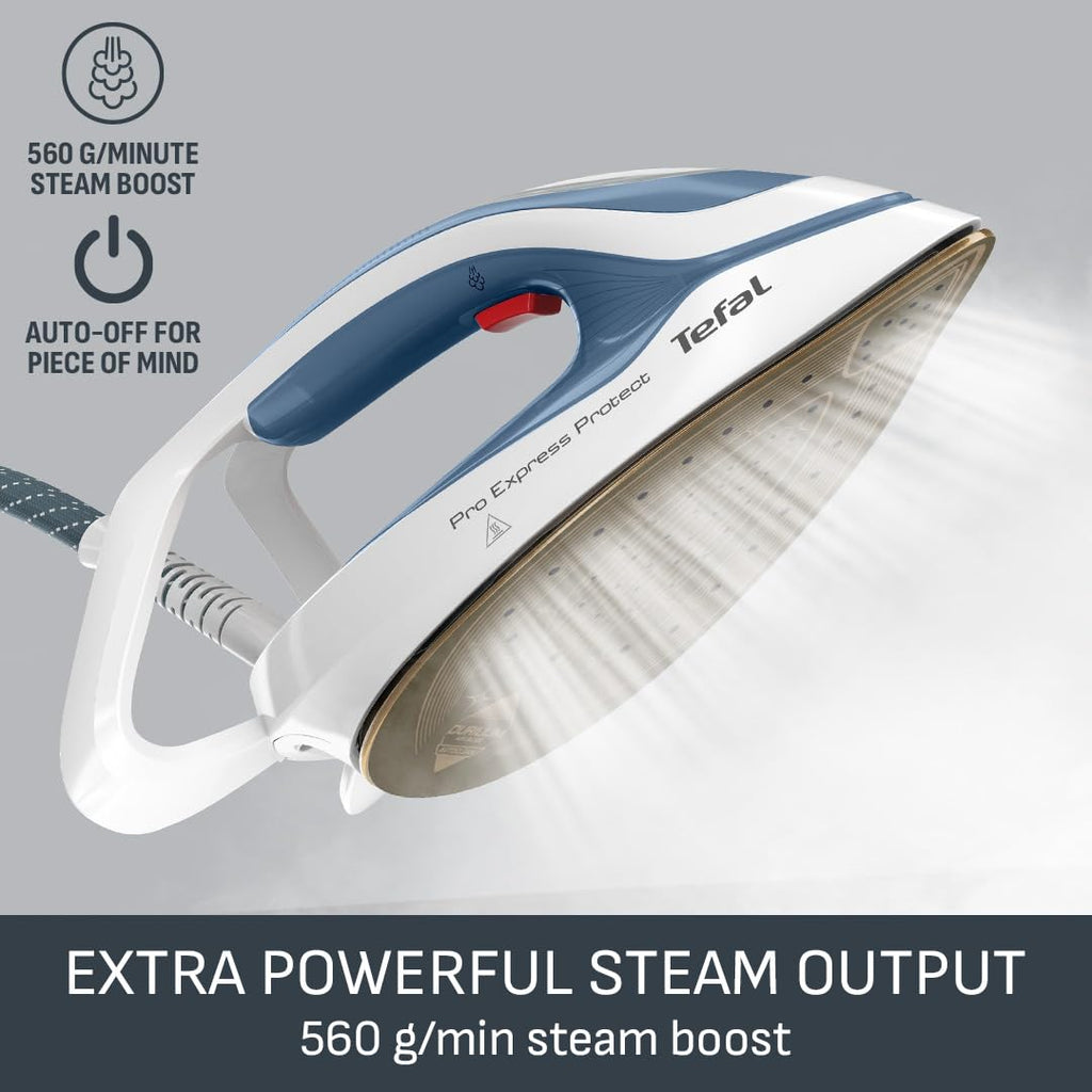 Tefal ProExpress Protect Steam Generator Iron, 7.5-Bar High Pressure, 560g/min Steam Boost